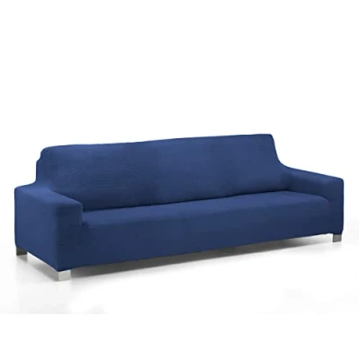 Image of Martina Home Daytona Super Elastic Multi Adaptable Sofa Cover, Navy, 2 Seater