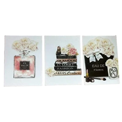 Image of Melody Jane Dolls House Fashion Wall Art Picture Posters Set Miniature Home Accessory 1:12