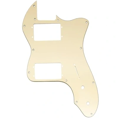 Image of Musiclily Pro 12 Holes Wide Range HH Guitar Pickguard For USA/Mexico Fender 72 Tele Thinline Style Electric Guitar, 3Ply Cream