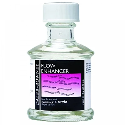 Image of Daler Rowney Acrylic Medium, Glass Jar, 2.54oz 75 ml, Flow Enhancer