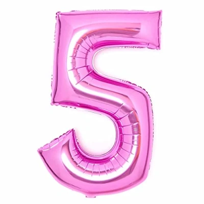Image of Amscan 9913108 Large Number Pink 5