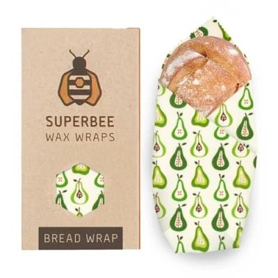 Image of SuperBee Beeswax Wraps XXL Breadwrap Meadow, Reusable for Food, Zero Waste Food