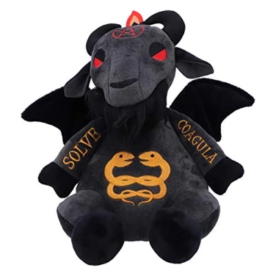 Image of Nemesis Now Fluffy Fiends Baphomet Cuddly Plush Toy 22cm, Black