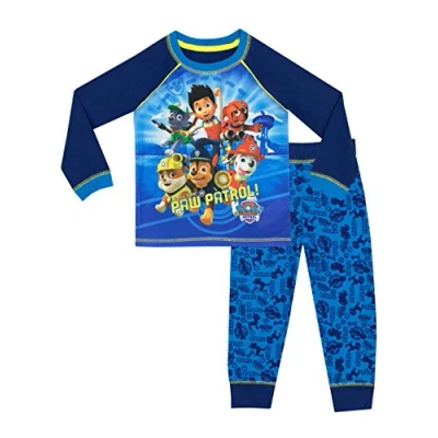 Image of Paw Patrol Boys Ryder Chase Marshall Pyjamas Age, 5 6 Years, Multicoloured