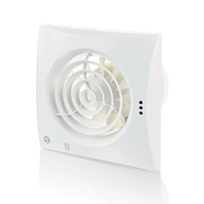 Image of Blauberg UK 100 Quiet VT Extractor Fan Pull Cord &amp; Timer mm, 7.5 W, 240 V, Brilliant White, mm