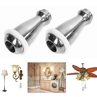 Image of TERF® Traditional Polished Chrome Cord Pull Handle Weight 45mm Use For Bathroom Shower Toilet Classic Light Switches Extractor Fans Roman Blinds Curtain Pack of 2