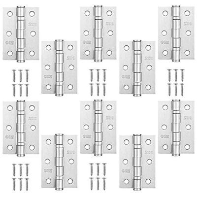 Image of 5 Pairs Door Hinge 3&quot; 75mm Ball Bearing Hinges Satin Chrome Suit Internal Doors Pair (5)