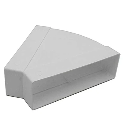 Image of Kair 45 Degree Horizontal Elbow Bend 204mm x 60mm 8 2 inch Rectangular Plastic Ducting Adaptor