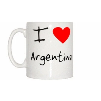 Image of TeeTreeDesigns I Love Heart Argentina Mug