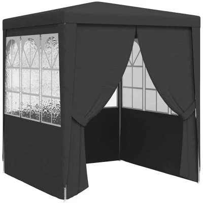Image of vidaXL Professional Party Tent with Side Walls 2x2 m Anthracite 90 g/m?