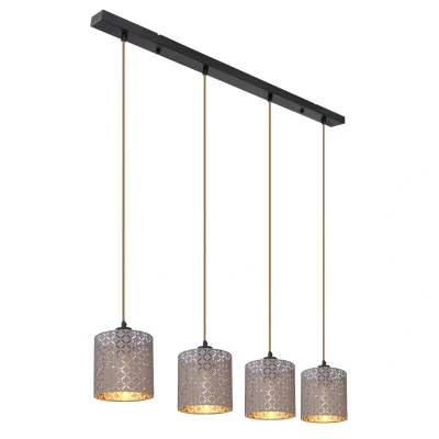Image of Cindy Bar Pendant Ceiling Light Matt Black 4x E27