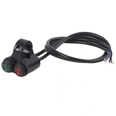 Image of Qiilu Motorcycle Light Switch, 22mm Universal Handlebar Headlight Brake Fog Lights Horn Dual Control Button Switch(D)