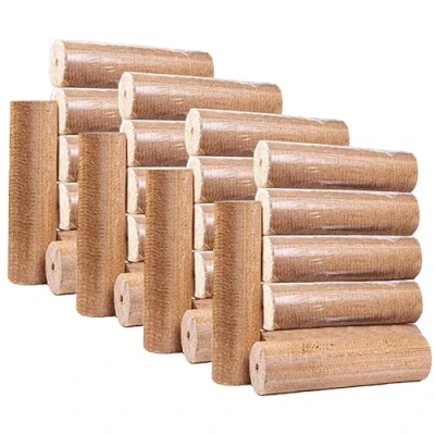 Image of AMOS 100% Natural Dry Oak Wood Heat Logs 20 Less Than 10% Moisture Easy to Light Low Ash Eco Friendly for Open Fire Stove Burner Fuel Chiminea