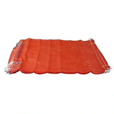 Image of 1000 x Orange Net Sacks 50cm 80cm with Drawstring Raschel Bags Mesh Vegetables Logs Kindling Wood Netbags