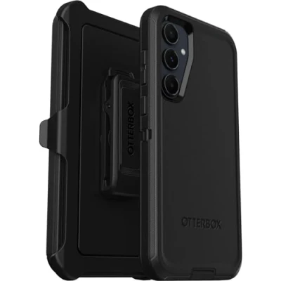 Image of Otterbox Defender Plastic Back Cover Black Samsung Galaxy A55 5G