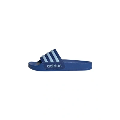 Image of adidas Performance Lette Shower Pool slides royal blue glow for kids, Size: 10K, Synthetics