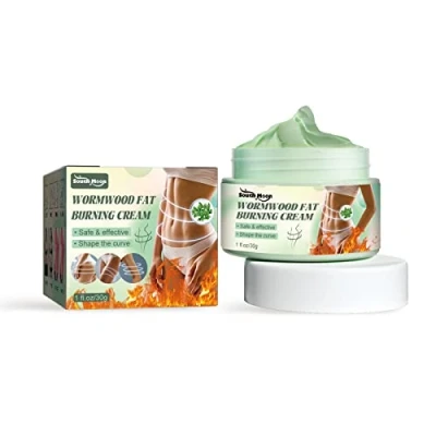 Image of Wormwood Fat Burning Cream, Slimming Navel Arm Leg Belly Weight Loss Skin Firming Moisturizing Massage Gel for Cellulite, Soothing, Relaxing, Tightening &amp; (30g)
