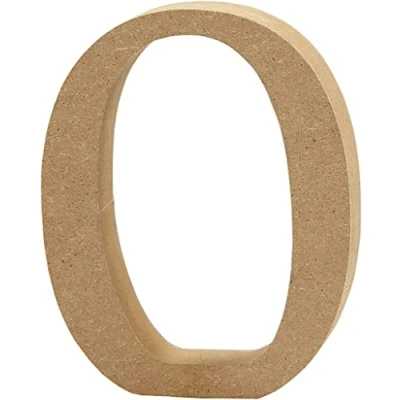 Image of Wooden MDF Number 0 Size 8cm Tall Free Standing for Arts &amp; Crafts Personalized Name Decor