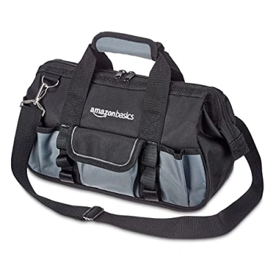 Image of Amazon Basics Tool Bag, Grey,silver, 32 cm