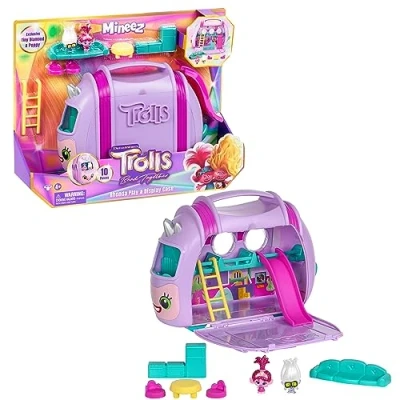 Image of DREAMWORKS TROLLS Band Together Mineez 10 pc Rhonda Play &amp; Display Case