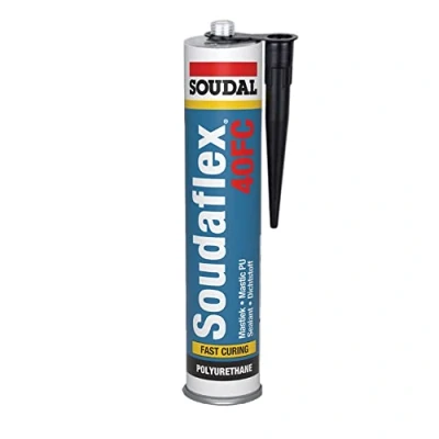 Image of BC Profiles Soudal Soudaflex 40FC High Modulus, PU Adhesive Sealant, Fast curing Suitable for Sealing and Bonding in Manufacturing Construction Industries 310ml Black