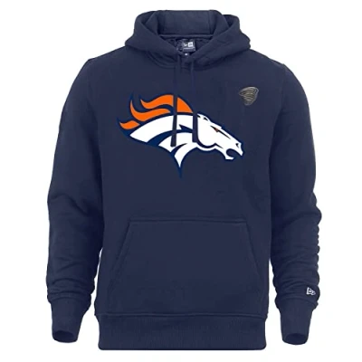 Image of New Era Sweater NFL Denver Broncos blau Team Logo Kapuzenpullover Hoody mit CapSpin Pin