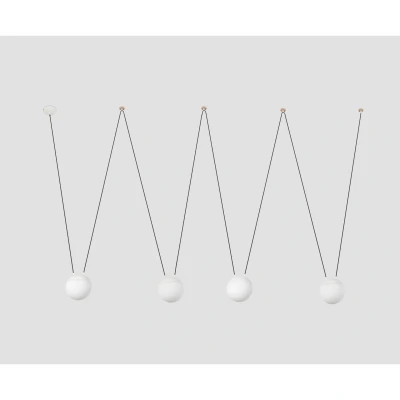 Image of Mine 4 Light White Suspension Pendant, E27