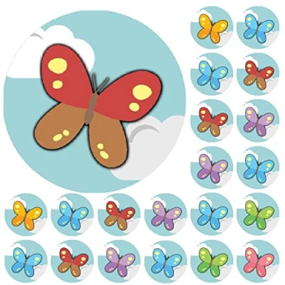 Image of 900 Colourful Mini Butterflies 10mm Spot Reward Stickers for Teachers and Planner Charts