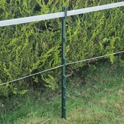 Image of Doblit Green 3FT Poly Post 105cm Tall Plastic Fencing Stake Reinforced Electric Fence Pole Ideal for Temporary Fences Portable Paddock Equestrian Livestock Grazing Control (10)