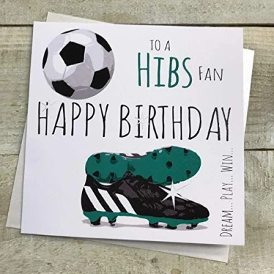 Image of Hibernian Hibs FC Football Club Birthday Card by WHITE COTTON CARDS FFP97