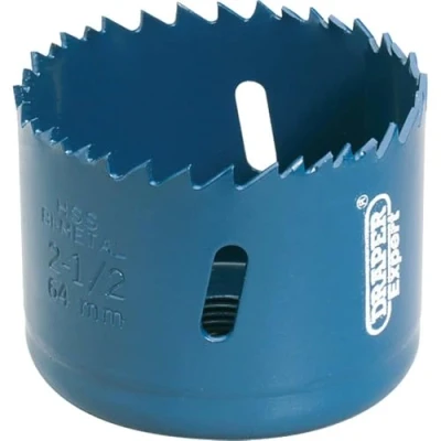 Image of Draper 41085 Expert HSS Bi Metal Holesaw Blade, 64mm, Blue
