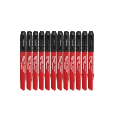 Image of Milwaukee Inkzall Point Markers, Fine, Black, Pack of 12