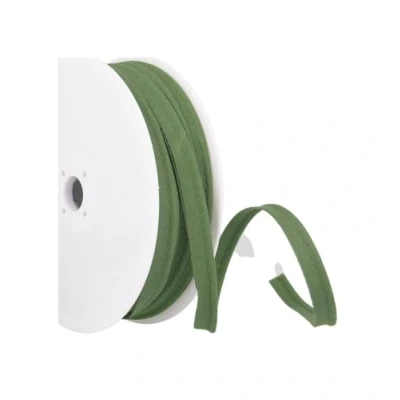 Image of Flanged 10mm wide piping cord 2 mm 100% Cotton bias binding cut Per Metre Forest Green