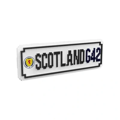Image of FOCO World Cup European Championship Scotland FC Brxlz Wall Street Sign Building DIY Construction Toy