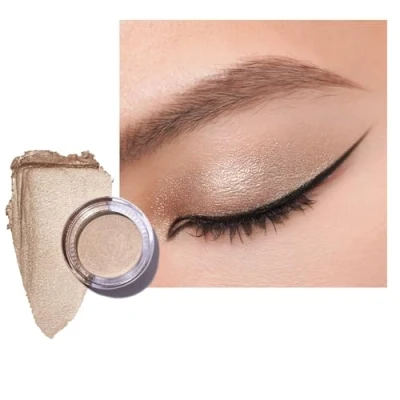 Image of Oulac Glitter Eyeshadow Metallic Finish High Impact Sepia Waterproof Up to 12 Hours Wear Creates Eye Catching Make up, Vegan, 06g Cream Color 23 Light Luxury