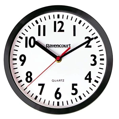 Image of Ravencourt K541 Quartz Clock with shatterproof acrylic lens 30cm