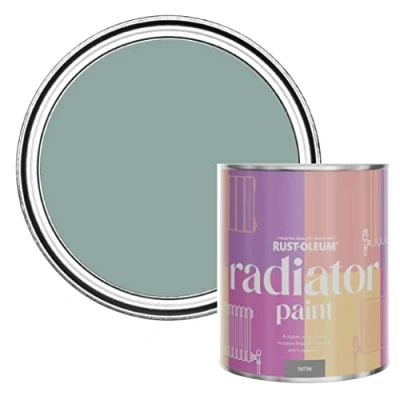 Image of Rust Oleum Blue Heat Resistant Radiator Paint in Satin Finish Gresham 750ml