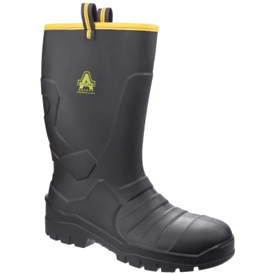Image of Amblers Mens AS1008 Full Safety Rigger Boot Black Size 6 (UK Shoe)