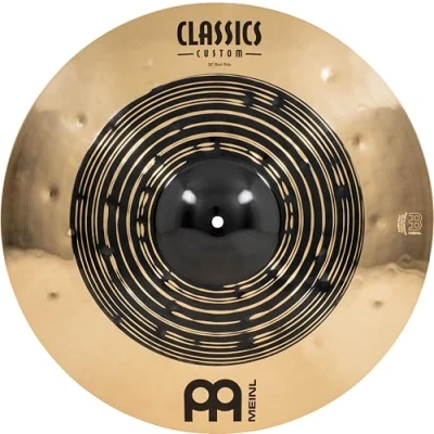 Image of Meinl Cymbals Classics Custom Dual Ride Cymbal 20 inch (Video) for Drumkit (50,80cm) B12 Bronze, Dark Finish and Brilliant Made in Germany (CC20DUR)