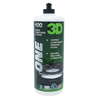Image of 3D One Car Scratch &amp; Swirl Remover Rubbing Compound Finishing Polish Buffing True Paint Correction 32oz.