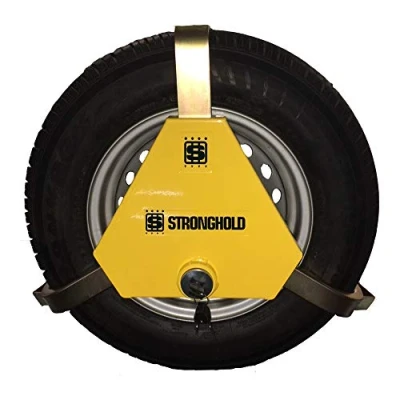 Image of Stronghold Apex 195/55 R10 Triangular Wheel Clamp Suitable for Caravans, Trailers, Horse Boxes, Vans and Motorhomes Tyre Width 195mm Diameter 460mm 600mm Sold Secure Gold Standard