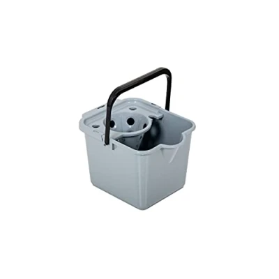 Image of Addis Eco 100% Recycled Plastic Cleaning Mop Pail &amp; Wringer, 12 litre, Light Grey, 518463