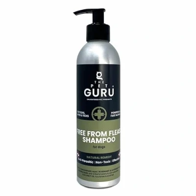 Image of The Pet Guru FREE FROM FLEAS Shampoo for dogs 250ml Natural Flea Prevention Dog