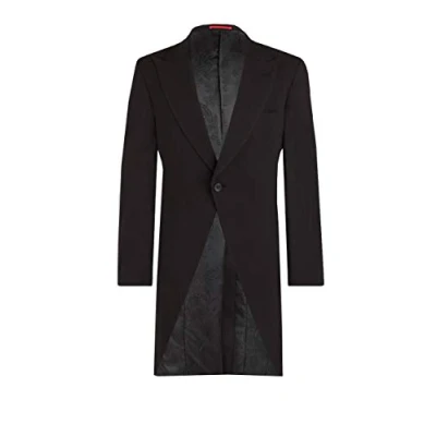 Image of Dobell Mens Black Morning Suit Tailcoat Regular Fit Peak Lapel Classic Wedding Jacket 42R