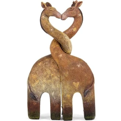 Image of Something Different Wholesale Exquisite Brown Resin Giraffe Family 18cm x 10cm (1 Set) Stunning &amp; Unique Home Decor Masterpiece Perfect for Office