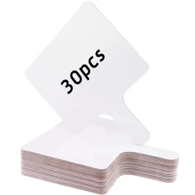 Image of 30 Pcs Dry Erase Answer Paddles, Handheld Double Sided Paddles Mini White Boards Small Board Signs Auction for Classroom Teaching Office Meeting Voting Bridal Shower Games