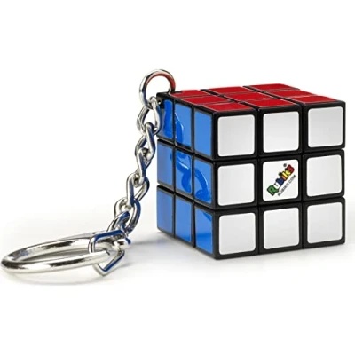 Image of Rubik&#039;s 3 x Key Ring Game Puzzle 3x3 Orginial Colour Matching Classic Cube Problem Solving Mini Version 6064001 Children&#039;s Toy Age 8+, Multicoloured 1