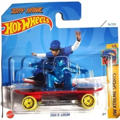Image of Hot Wheels Skate Grom Tony Hawk HW Xtreme Sports 1/5 1:10 Scale Diecast Skateboard