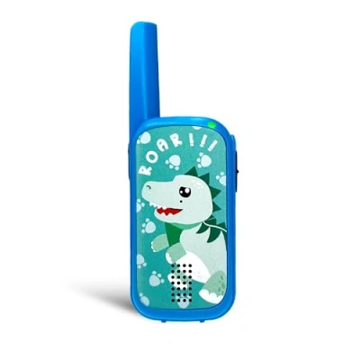 Image of Groov e Cuties Children&#039;s Walkie Talkies Dinosaur Blue and Green Kid&#039;s Talkie with 500m Range, Clear Sound, LED Indicator, Call Ring, Battery Operated