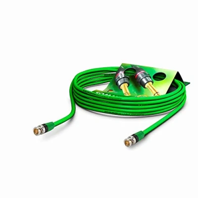 Image of Sommer Cable Video Patch 6G SDI / 4K SC Vector 0.8 3.7, BNC/BNC NBNC75BLP9X Neutrik Green